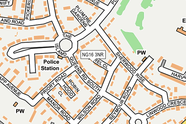 NG16 3NR map - OS OpenMap – Local (Ordnance Survey) NG16 3NR map - OS OpenMap – Local (Ordnance Survey)
