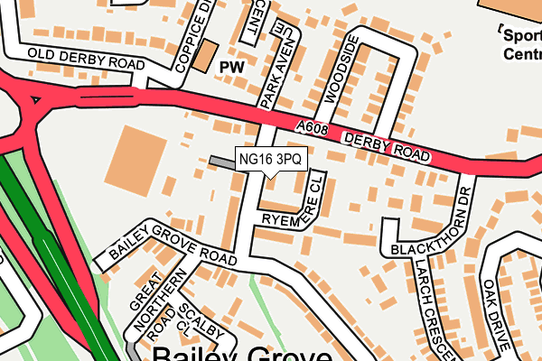 NG16 3PQ map - OS OpenMap – Local (Ordnance Survey) NG16 3PQ map - OS OpenMap – Local (Ordnance Survey)