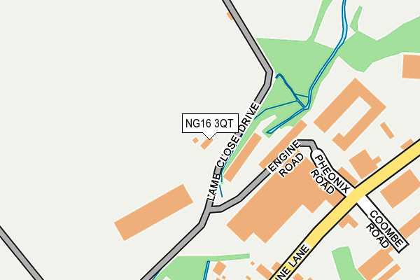 NG16 3QT map - OS OpenMap – Local (Ordnance Survey) NG16 3QT map - OS OpenMap – Local (Ordnance Survey)