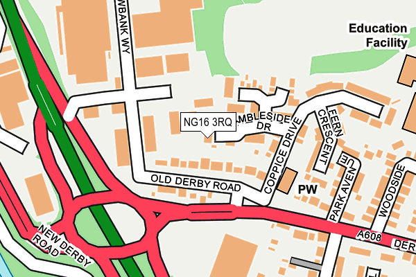 NG16 3RQ map - OS OpenMap – Local (Ordnance Survey) NG16 3RQ map - OS OpenMap – Local (Ordnance Survey)