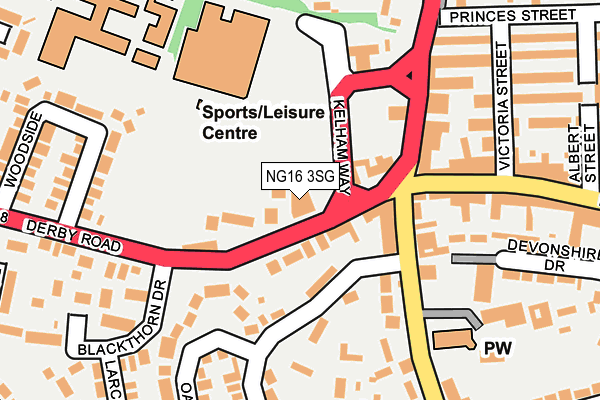 NG16 3SG map - OS OpenMap – Local (Ordnance Survey) NG16 3SG map - OS OpenMap – Local (Ordnance Survey)