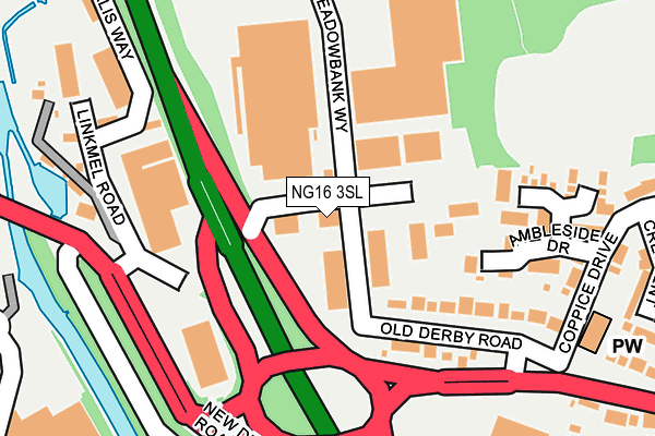NG16 3SL map - OS OpenMap – Local (Ordnance Survey) NG16 3SL map - OS OpenMap – Local (Ordnance Survey)