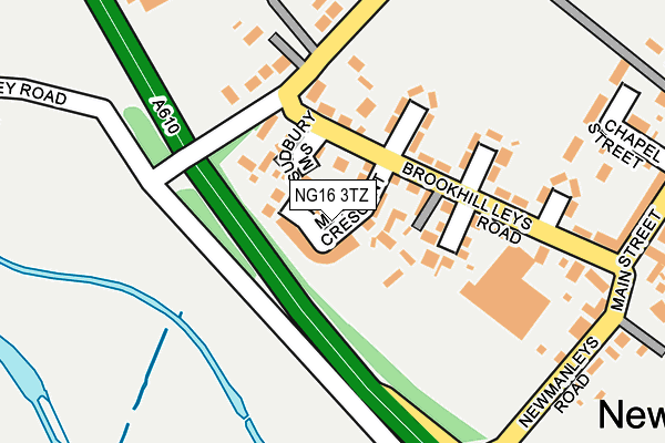 NG16 3TZ map - OS OpenMap – Local (Ordnance Survey) NG16 3TZ map - OS OpenMap – Local (Ordnance Survey)