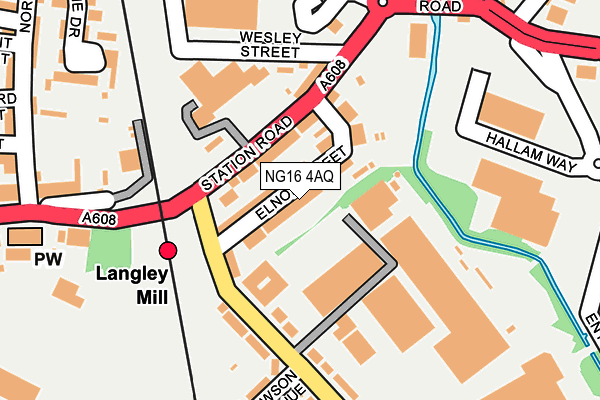 NG16 4AQ map - OS OpenMap – Local (Ordnance Survey) NG16 4AQ map - OS OpenMap – Local (Ordnance Survey)