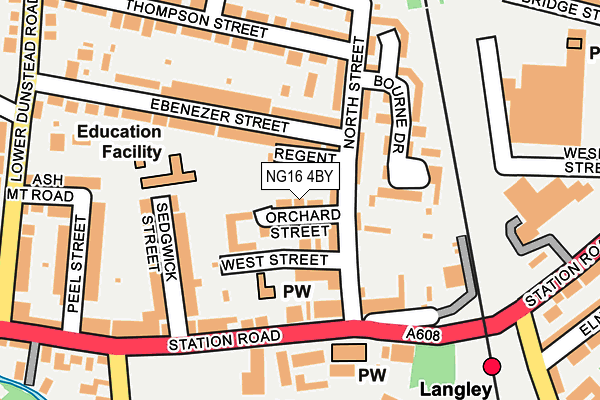 NG16 4BY map - OS OpenMap – Local (Ordnance Survey) NG16 4BY map - OS OpenMap – Local (Ordnance Survey)