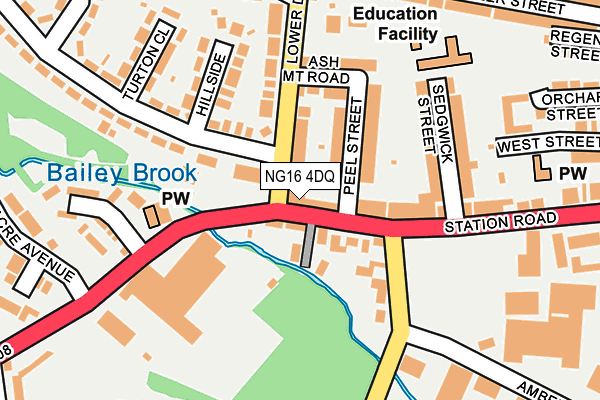 NG16 4DQ map - OS OpenMap – Local (Ordnance Survey) NG16 4DQ map - OS OpenMap – Local (Ordnance Survey)