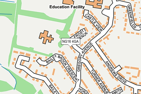 NG16 4GA map - OS OpenMap – Local (Ordnance Survey) NG16 4GA map - OS OpenMap – Local (Ordnance Survey)