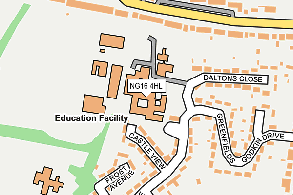 NG16 4HL map - OS OpenMap – Local (Ordnance Survey) NG16 4HL map - OS OpenMap – Local (Ordnance Survey)