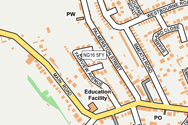 NG16 5FY map - OS OpenMap – Local (Ordnance Survey) NG16 5FY map - OS OpenMap – Local (Ordnance Survey)