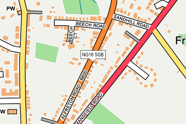 NG16 5GB map - OS OpenMap – Local (Ordnance Survey)
