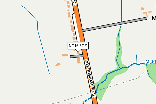 NG16 5GZ map - OS OpenMap – Local (Ordnance Survey)