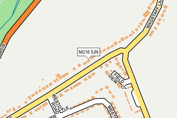 NG16 5JN map - OS OpenMap – Local (Ordnance Survey) NG16 5JN map - OS OpenMap – Local (Ordnance Survey)