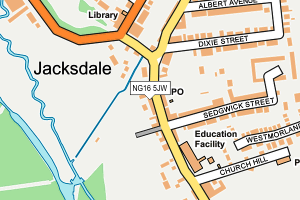 NG16 5JW map - OS OpenMap – Local (Ordnance Survey) NG16 5JW map - OS OpenMap – Local (Ordnance Survey)
