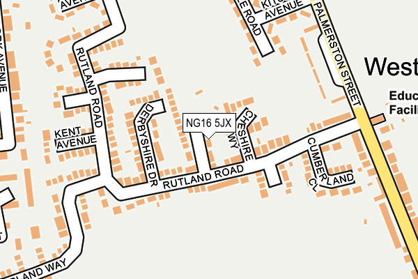 NG16 5JX map - OS OpenMap – Local (Ordnance Survey) NG16 5JX map - OS OpenMap – Local (Ordnance Survey)