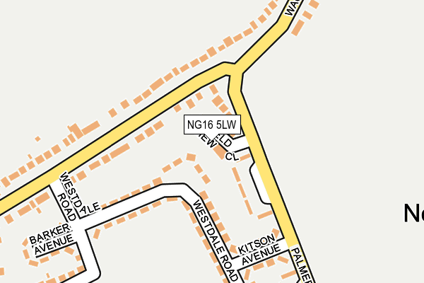 NG16 5LW map - OS OpenMap – Local (Ordnance Survey) NG16 5LW map - OS OpenMap – Local (Ordnance Survey)