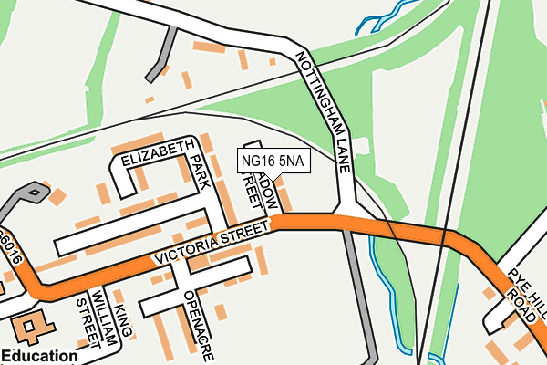 NG16 5NA map - OS OpenMap – Local (Ordnance Survey) NG16 5NA map - OS OpenMap – Local (Ordnance Survey)