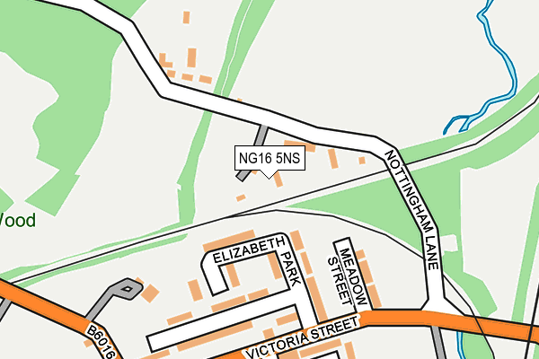 NG16 5NS map - OS OpenMap – Local (Ordnance Survey) NG16 5NS map - OS OpenMap – Local (Ordnance Survey)