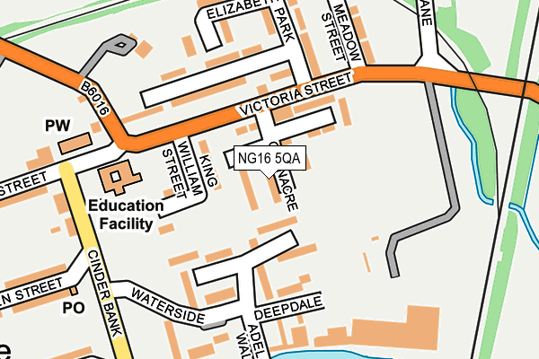 NG16 5QA map - OS OpenMap – Local (Ordnance Survey) NG16 5QA map - OS OpenMap – Local (Ordnance Survey)