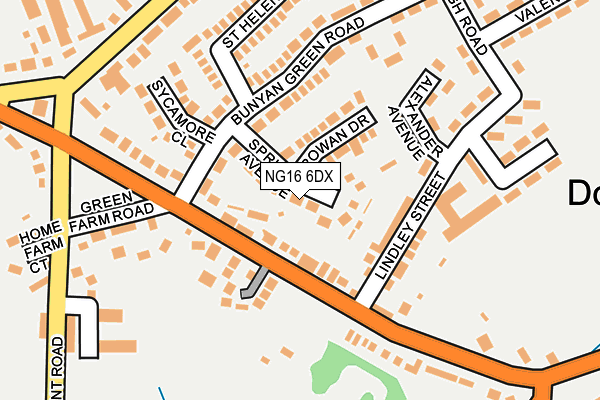 NG16 6DX map - OS OpenMap – Local (Ordnance Survey) NG16 6DX map - OS OpenMap – Local (Ordnance Survey)
