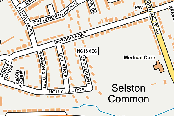 NG16 6EG map - OS OpenMap – Local (Ordnance Survey) NG16 6EG map - OS OpenMap – Local (Ordnance Survey)