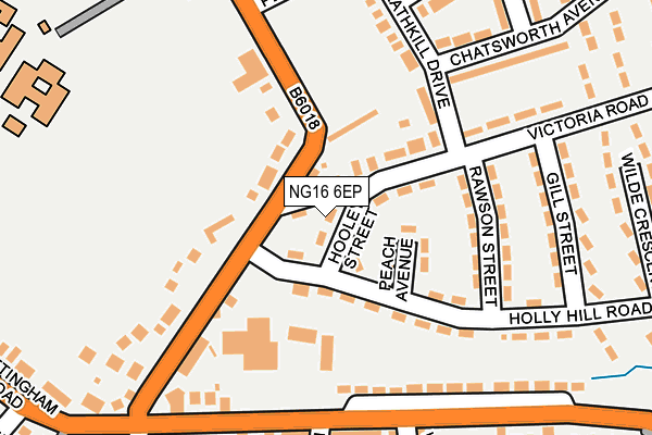 NG16 6EP map - OS OpenMap – Local (Ordnance Survey) NG16 6EP map - OS OpenMap – Local (Ordnance Survey)