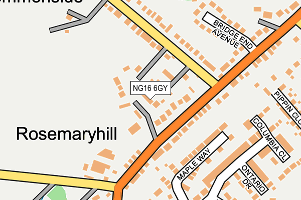 NG16 6GY map - OS OpenMap – Local (Ordnance Survey) NG16 6GY map - OS OpenMap – Local (Ordnance Survey)