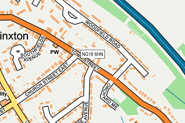 NG16 6HN map - OS OpenMap – Local (Ordnance Survey) NG16 6HN map - OS OpenMap – Local (Ordnance Survey)