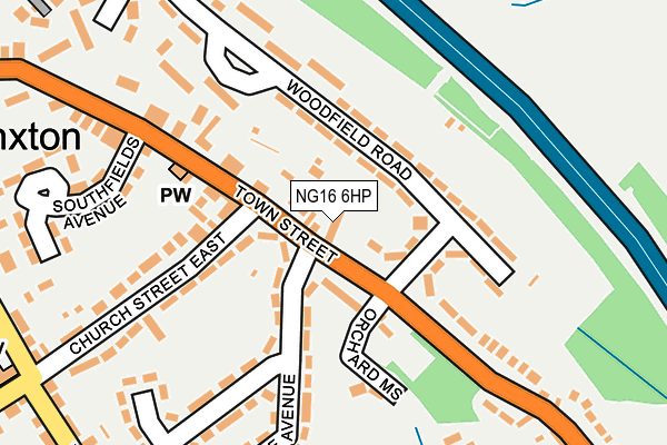 NG16 6HP map - OS OpenMap – Local (Ordnance Survey) NG16 6HP map - OS OpenMap – Local (Ordnance Survey)