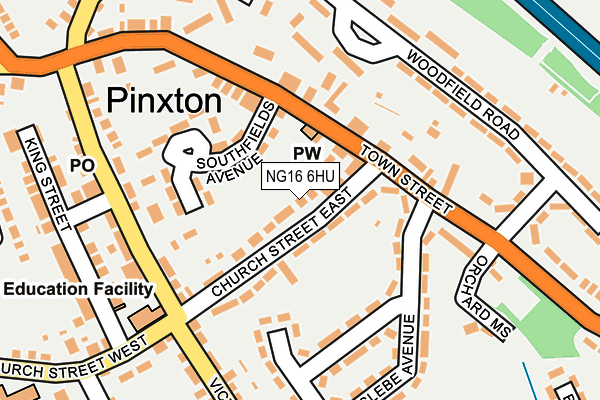 NG16 6HU map - OS OpenMap – Local (Ordnance Survey) NG16 6HU map - OS OpenMap – Local (Ordnance Survey)