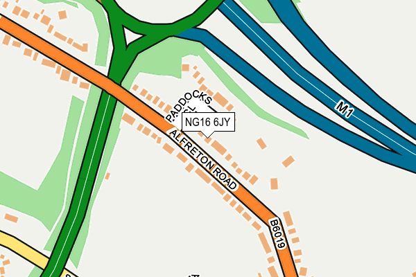 NG16 6JY map - OS OpenMap – Local (Ordnance Survey) NG16 6JY map - OS OpenMap – Local (Ordnance Survey)