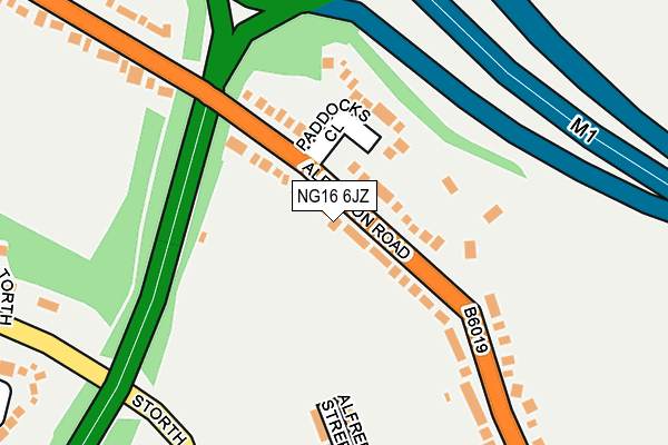 NG16 6JZ map - OS OpenMap – Local (Ordnance Survey) NG16 6JZ map - OS OpenMap – Local (Ordnance Survey)
