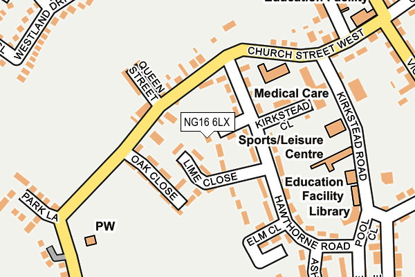 NG16 6LX map - OS OpenMap – Local (Ordnance Survey) NG16 6LX map - OS OpenMap – Local (Ordnance Survey)
