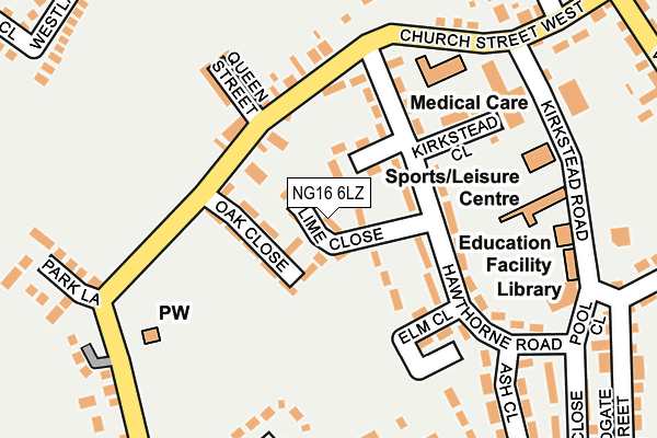 NG16 6LZ map - OS OpenMap – Local (Ordnance Survey) NG16 6LZ map - OS OpenMap – Local (Ordnance Survey)