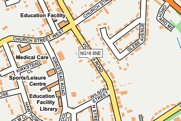 NG16 6NE map - OS OpenMap – Local (Ordnance Survey) NG16 6NE map - OS OpenMap – Local (Ordnance Survey)