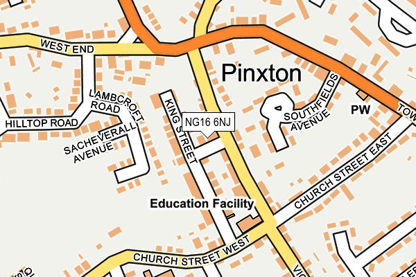 NG16 6NJ map - OS OpenMap – Local (Ordnance Survey) NG16 6NJ map - OS OpenMap – Local (Ordnance Survey)