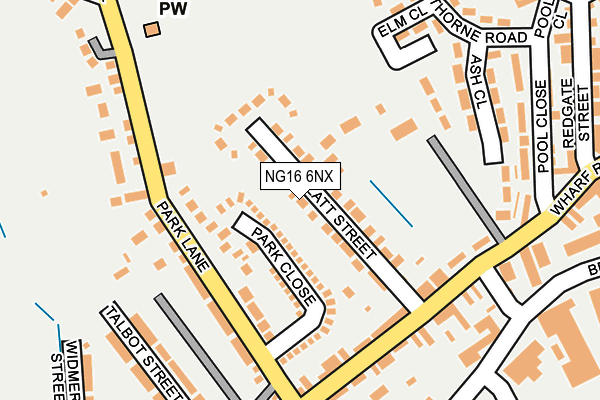 NG16 6NX map - OS OpenMap – Local (Ordnance Survey) NG16 6NX map - OS OpenMap – Local (Ordnance Survey)