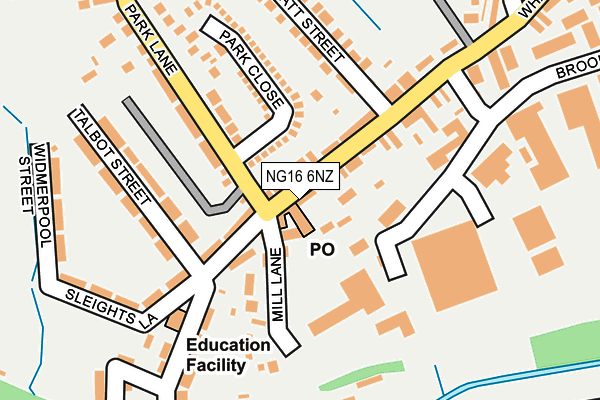 NG16 6NZ map - OS OpenMap – Local (Ordnance Survey) NG16 6NZ map - OS OpenMap – Local (Ordnance Survey)
