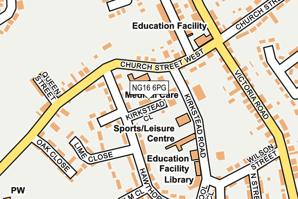 NG16 6PG map - OS OpenMap – Local (Ordnance Survey) NG16 6PG map - OS OpenMap – Local (Ordnance Survey)