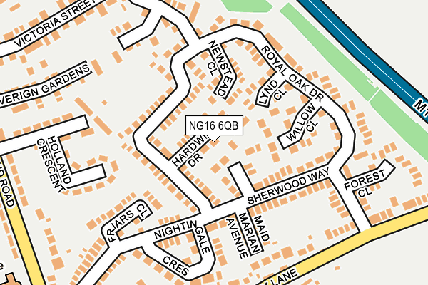 NG16 6QB map - OS OpenMap – Local (Ordnance Survey) NG16 6QB map - OS OpenMap – Local (Ordnance Survey)