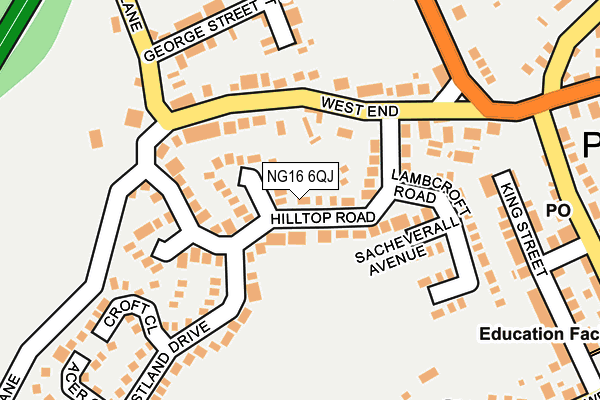 NG16 6QJ map - OS OpenMap – Local (Ordnance Survey) NG16 6QJ map - OS OpenMap – Local (Ordnance Survey)