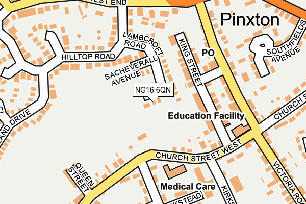 NG16 6QN map - OS OpenMap – Local (Ordnance Survey) NG16 6QN map - OS OpenMap – Local (Ordnance Survey)