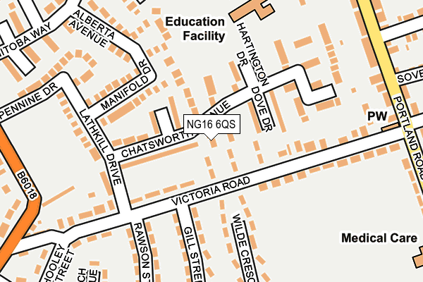 NG16 6QS map - OS OpenMap – Local (Ordnance Survey) NG16 6QS map - OS OpenMap – Local (Ordnance Survey)