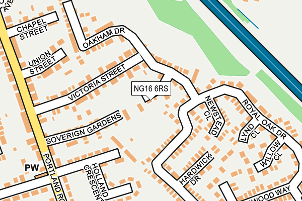 NG16 6RS map - OS OpenMap – Local (Ordnance Survey) NG16 6RS map - OS OpenMap – Local (Ordnance Survey)