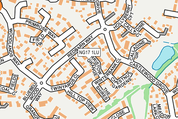 NG17 1LU map - OS OpenMap – Local (Ordnance Survey) NG17 1LU map - OS OpenMap – Local (Ordnance Survey)