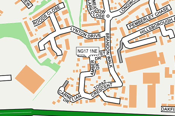 NG17 1NE map - OS OpenMap – Local (Ordnance Survey) NG17 1NE map - OS OpenMap – Local (Ordnance Survey)