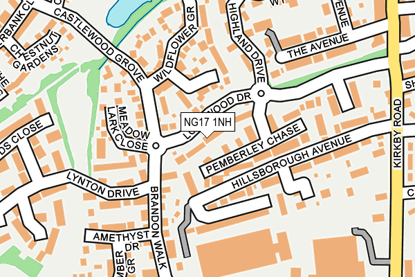 NG17 1NH map - OS OpenMap – Local (Ordnance Survey) NG17 1NH map - OS OpenMap – Local (Ordnance Survey)