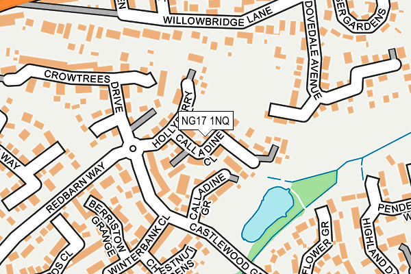 NG17 1NQ map - OS OpenMap – Local (Ordnance Survey) NG17 1NQ map - OS OpenMap – Local (Ordnance Survey)
