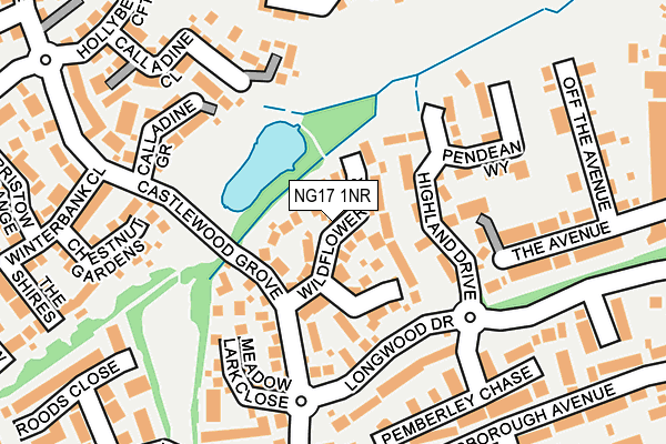 NG17 1NR map - OS OpenMap – Local (Ordnance Survey) NG17 1NR map - OS OpenMap – Local (Ordnance Survey)