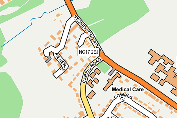 NG17 2EJ map - OS OpenMap – Local (Ordnance Survey) NG17 2EJ map - OS OpenMap – Local (Ordnance Survey)