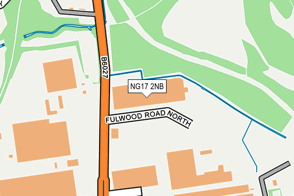 NG17 2NB map - OS OpenMap – Local (Ordnance Survey) NG17 2NB map - OS OpenMap – Local (Ordnance Survey)